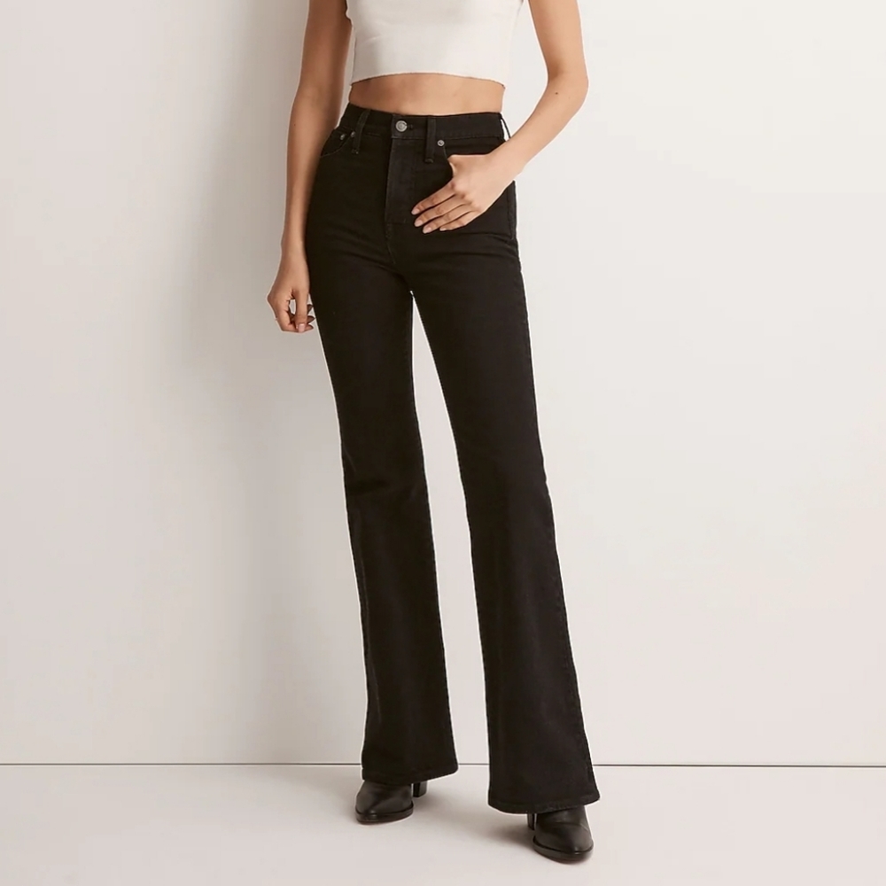 Madewell perfect vintage Black Flare jeans